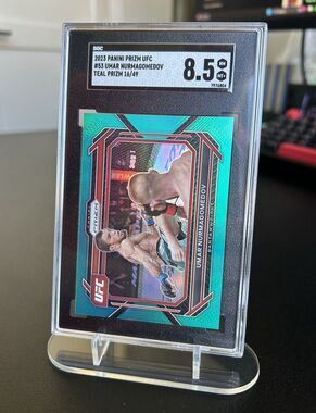 SGC 8.5 - 2023 Panini Prizm UFC Umar Nurmagomedov #53 Teal /49